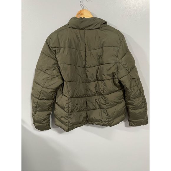 Cole Haan Womens XL NWT Olive Cropped Puffer Jacket - Picture 5 of 5